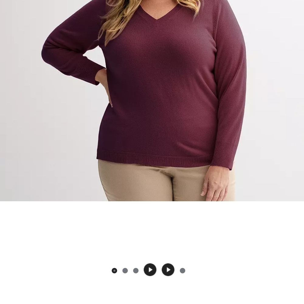Croft & Barrow Rich Burgundy Knit Top